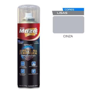 Imagem de Spray Esmalte Direto Na Ferrugem Cinza 250G 31521 - Maza