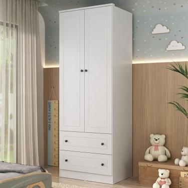 Imagem de Guarda-Roupa Infantil Girassol 2 Portas 2 Gavetas 100% Mdf Branco - Manbel