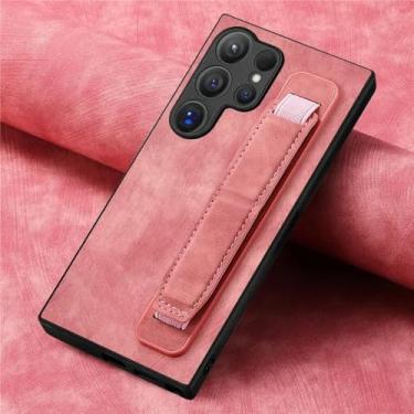 Imagem de HJZSZX Para Samsung M14 Pulseira De Couro Capa De Telefone Flip Satnd Capa Bolsa (Para Samsung M14/Rosa)