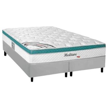 Imagem de Cama Box Queen com Colchão Herval Meditare Molas Ensacadas 158x198x69c