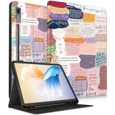 Imagem de LISEVO Capa para Lenovo P12, Xiaoxin Pad Pro 32.3 cm capa fólio com suporte para lápis, despertar/hibernar automático para Tab P12 12,7 polegadas 2023, design para meninas mulheres adolescentes