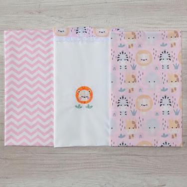 Imagem de Cueiro 3 Peças Para Bebe Estampado Menina - Miguel Baby, Safari baby r