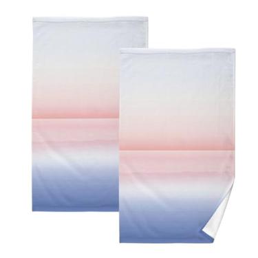 Imagem de Blushing Horizon Blend-44 toalhas de banho de algodão 2 peças, toalhas de mão pequenas, toalhas de banho absorventes, toalhas de banho de secagem rápida, toalhas decorativas para banheiro, cozinha