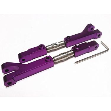 Imagem de EPTNNASO 45# Steel Adjustable Upper Arm with Aluminum Ends (2pcs) Purple for HPI Savage X XL 4.6 5.9 Flux HP SS 85066 85067