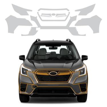 Imagem de FDAIUN Para Subaru Forester 2022-2024 8,5 mil TPU PPF Película protetora de tinta pré-cortada para carro transparente HD acessórios externos (barras frontais + faróis 10 peças)