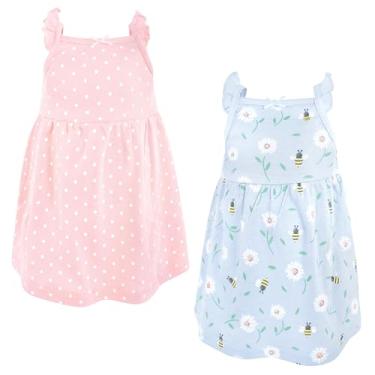 Imagem de Hudson Baby Vestidos de algodão para bebês e meninas, Abelha margarida, 6-9 Meses