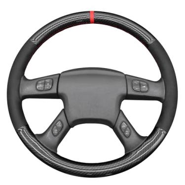 Imagem de MEWANT Capa de volante de carro costurada à mão para Chevrolet Silverado 2003-2007 protetor de volante, acessórios de volante