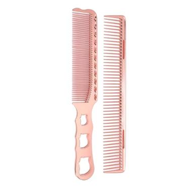 Imagem de 2 PCs Cabelo de Alumínio Pente de Pente de Pente de Pente de Pente de Pente de Pente de Calor Fino de Dentes Finos Com 2 Pentes para Corte de Cabelo Profissional Em Salões (Rose