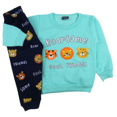 Imagem de Conjunto Bebê Casaco Calça Silk Animais Inverno PMG Moletom