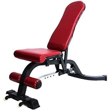 Imagem de Banco de pesos, halteres, levantamento de peso, banco de fitness, multifunções, banco de peso para casa, treinamento de cintura abdominal, 6 velocidades, halteres ajustáveis, supino, fitness em casa