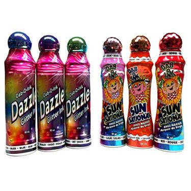 Imagem de Conjunto de cores Bingo Dauber! – Misturado com 3 glitter deslumbrantes e 3 canetas de tinta ultra brilhantes Sunsational