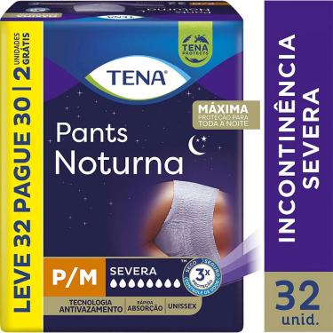 Imagem de Roupa Íntima Descartável Tena Pants Noturna Unissex P/M 32 Unidades