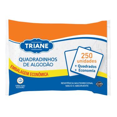 Imagem de Algodão Triane Quadradinhos 250 Unidades