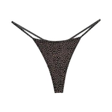 Imagem de Calcinha Tanga de Leopardo - Cintura Baixa, Sem Costura, Tamanhos S-XL