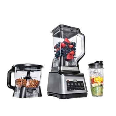 Imagem de NINJA LIQUIDIFICADOR 1200 W, 5 Funções para Smoothies, Picar, Massa e Mais com Auto IQ, Jarra 2,2L, Jarra de Processador de 2L e 1 Copo para Levar, Preto