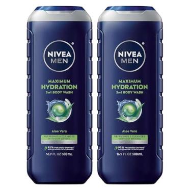 Imagem de Nivea Sabonete corporal masculino Maximum Hydration 3 em 1, 500 ml (pacote com 2)