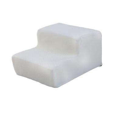 Imagem de Ｂｅｓｇａ Escada para cães de 2 degraus, esponja de alta densidade, estável e antiderrapante, cama de escalada para gatinhos, declive suave para janela, Branco