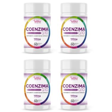 Imagem de Kit Com 4 COQ-10 - Coenzima Q10 (Ubiquinona) 100mg Por Porção 60 Capsulas Nataly