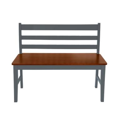 Imagem de Banco Namoradeira 2 Lugares Madeira Maciça New Veneza Cinza