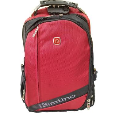 Imagem de Mochila Casual 18 Notebook Trava Cadeado Vermelho - Kimtino