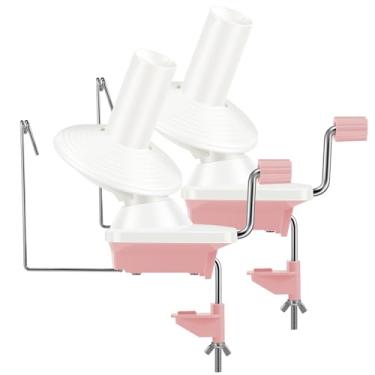 Imagem de 2 peças enrolador de novelo de fio eficiente enrolador de fio baixo ruído fácil de instalar crochê máquina de enrolamento de lã para tricô de crochê.