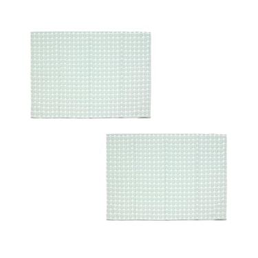 Imagem de Tapete de trabalho Montessori, 70 x 50 cm, conjunto com 2, à prova d'água, opções de padrão (geométrico verde-claro)