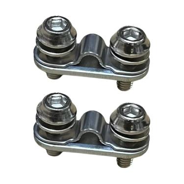 Imagem de menolana Conjunto de 2 peças de reposição profissionais para para- de bicicleta, placa de fixação de perna de telha de aço inoxidável, montagem simples,
