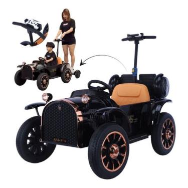 Imagem de Mini Carro Elétrico Infantil 12v Modelo Retrô Importway BW123 Cor Pret