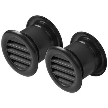 Imagem de Vent Systems Pacote de 3,8 cm (1,5") com 2 registros de ar de porta pretos - Louvers de porta de dois lados - Mini círculo - grade de ventilação - grades de ventilação interna - banheiro, armário,