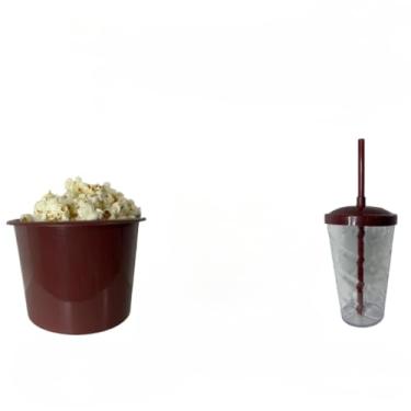 Imagem de Kit Cinema 25 Balde 1,5l Pipoca + 25 Twister Colorido 400ml (MARROM)