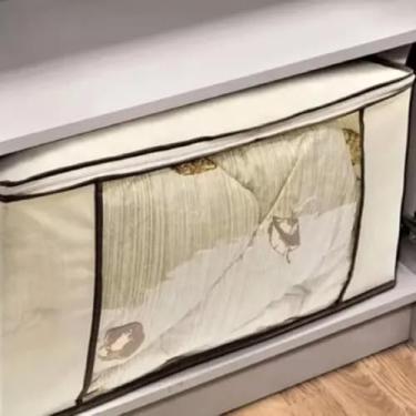 Imagem de Kit 3 Organizador Multiuso Caixa Organizadora De Guarda Roupa Flexível Com Zíper 30cm Linha Premium M5 Armarinhos