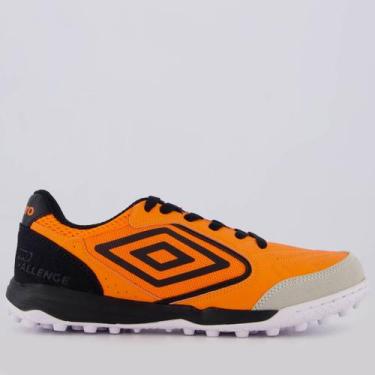 Imagem de Chuteira Umbro Pro Challenge Uptake Laranja e Preta, 38