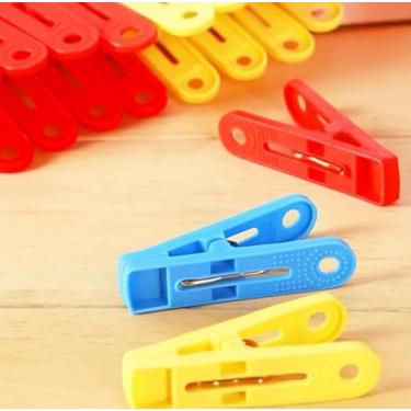 Imagem de Kit com 20 Pregadores de Plástico Coloridos Prendedores para Varal Linha Premium M5 Armarinhos