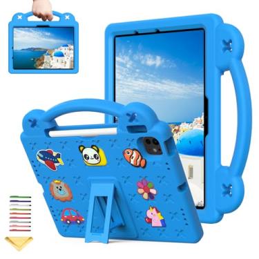 Imagem de UUcovers Capa infantil para iPad Air de 11 polegadas M2 2024 com suporte para lápis/suporte/alça leve, fofa e macia, espuma vinílica acetinada, à prova de choque, capa para iPad Air 6ª geração, urso