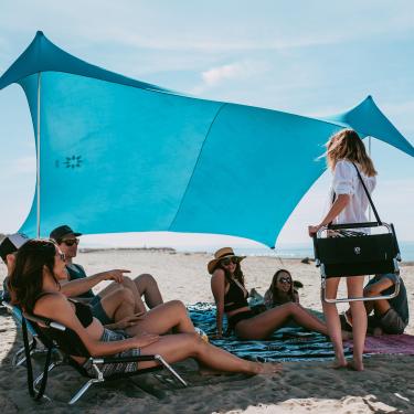 Imagem de Tenda de praia Gigante Neso Tents de 2,4 m de altura, 3 m x 3 m, maior persiana de praia portátil, proteção solar FPS 50+, cantos reforçados e bolso mais frio, Teal
