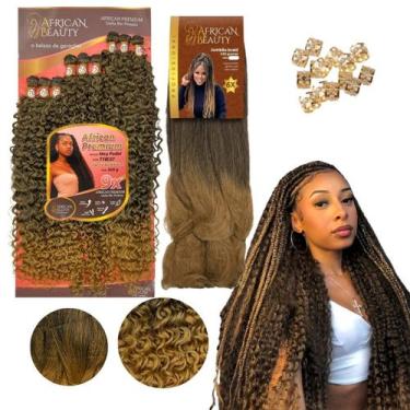 Imagem de Gypsy Braid Jumbo African 400Gr + Cacho De Bio Proteina 80Cm - African