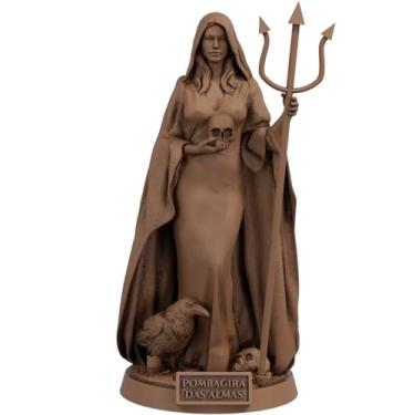 Imagem de Estátua Pombagira das Almas Imagem Umbanda Candomblé (Cor Madeira)