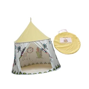 Imagem de Milageto Barraca Infantil, Tenda Dobrável, Presentes Do Dia Dos Namorados, Castle Playhouse de Crianças, Crianças Brincam Tenda para Crianças, Parques, Churras, Bege, Tamanho real