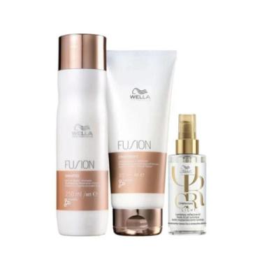 Imagem de Wella Fusion Sh 250ml + Cond 200ml + Oleo Light 100ml - Wella profissi