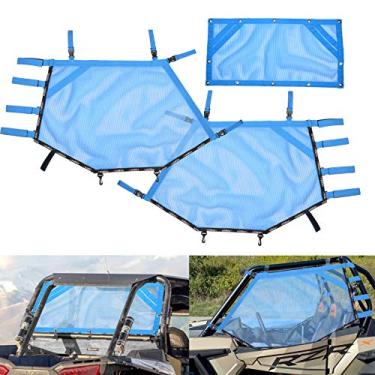 Imagem de Goldfire Capa de proteção contra proteção contra vento para janela frontal traseira tela de janela rede de proteção contra arranhões de porta macia cobertura de para-sol de teto de malha superior para