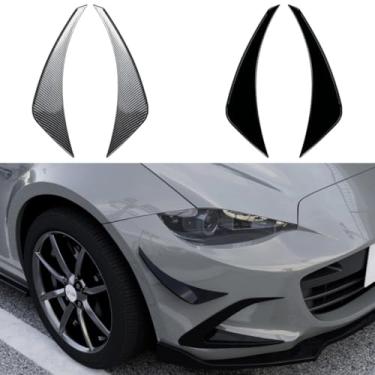 Imagem de Faca de vento Spoiler Tuning Air Blade Front Bumper Side Splitter Acessórios para carro compatíveis com MX-5 ND 2016+ Kit de carroceria (aparência de fibra de carbono)