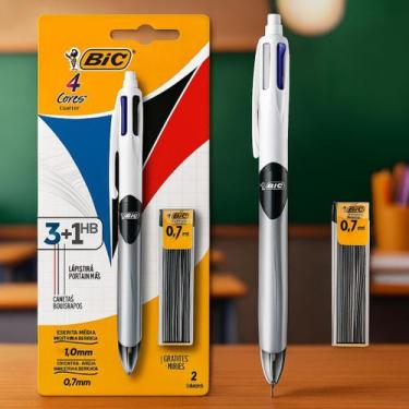 Imagem de Caneta Esferográfica Bic 3 Cores + 1 Lapiseira com Grafite 0.7HB Multi