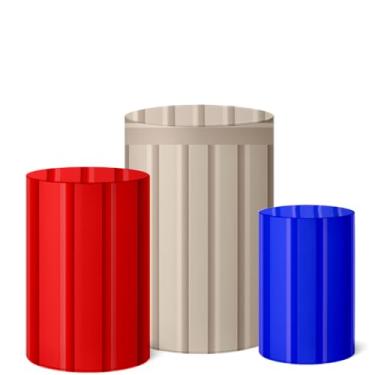 Imagem de Trio Capas Cilindro Decoração Festa Veste Fácil Ripado (CLRIP0002)