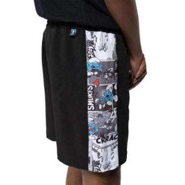 Imagem de Bermuda Elástico Lost + Smurfs Comics Black-Masculino