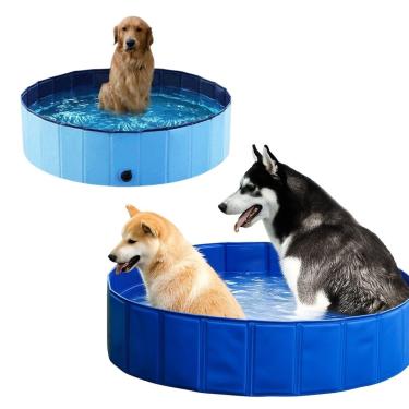 Imagem de Piscina Pet Para Cães 70 Litros 80x20cm Dobrável