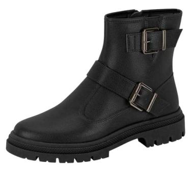 Imagem de Bota Moleca 5344.106 Coturno Tratorado Feminino, Preto, 37