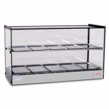 Imagem de Estufa 10 Bandejas Dupla Vidro Reto Evr 10B Com Perfil Cinza Tita