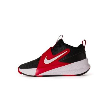Imagem de Nike Tênis de basquete Team Hustle D para crianças, Preto/branco/vermelho universitário, 11 Little Kid
