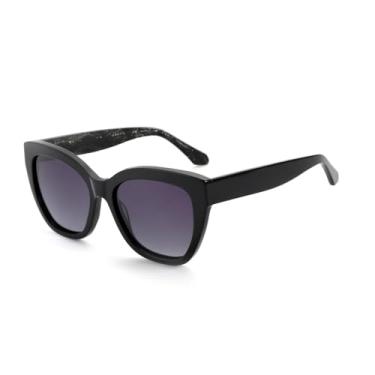 Imagem de Óculos de sol polarizados femininos Butterfly, armação grossa, proteção UV400, óculos de sol de acetato, moda para compras, 001, cinza degradê, BH01