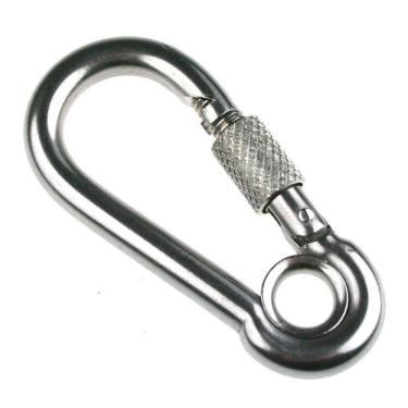 Imagem de Mosquetão Inox Com Trava 11Mm X 120Mm Com Olhal